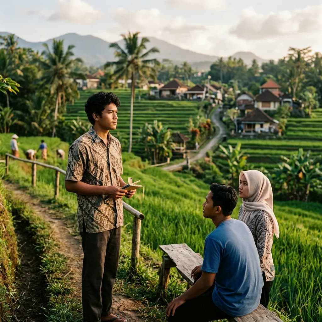 Sekelompok anak muda sedang berdiskusi dan mengikuti sesi mentoring di dalam lingkungan masjid.